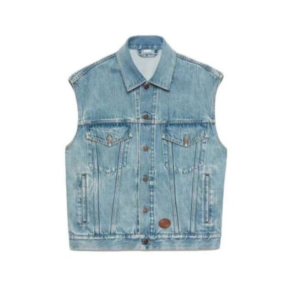 NWT Gucci Denim Vest In Blue Size 52